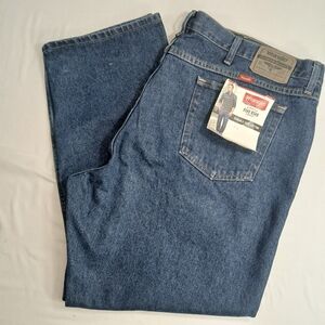 Wrangler Blue Deni Relaxed Fit Premium Jeans Mens Size 46×30